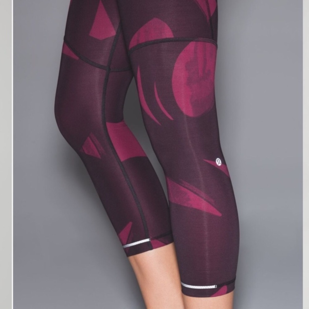 3. Lululemon All Sport Crop Leggings Back Spin Stroke Purple